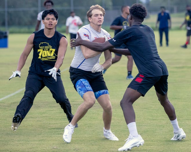 Here is action from the Polk County 7v7 Championship on Friday night at the Lake Myrtle Sports Complex in Auburndale.